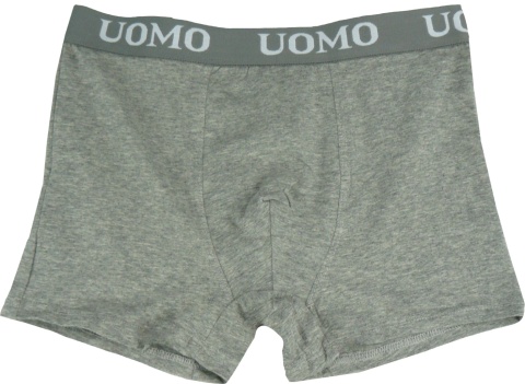 BOKSERKI MĘSKIE gładkie BAWEŁNIANE Majtki UOMO szare 3XL