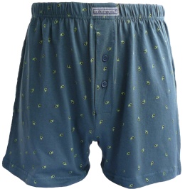 COTTON WORLD 100%BAWEŁNA LUŹNE MĘSKIE BOKSERKI GUZIKI 4XL niebieski