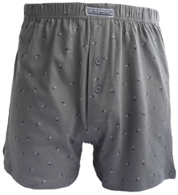 COTTON WORLD 100%BAWEŁNA LUŹNE MĘSKIE BOKSERKI GUZIKI 5XL szare