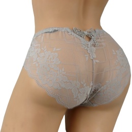 KAROMI DAMSKIE majtki KORONKOWE 6827 3XL kawowe