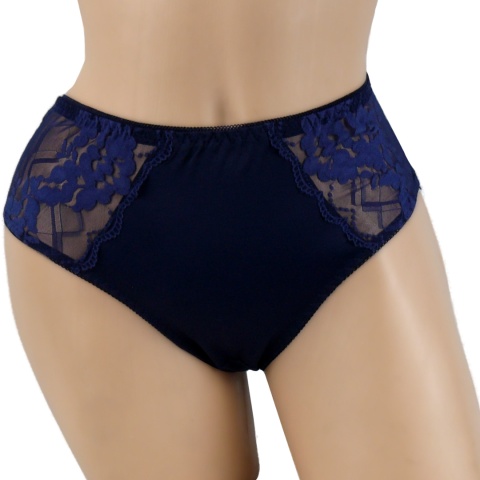 KAROMI DAMSKIE majtki KORONKOWE 6827 XL granatowe