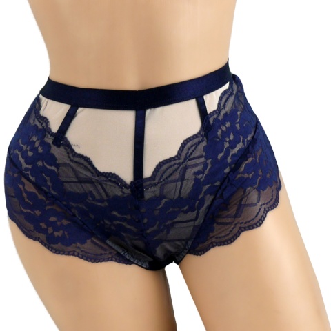 MAJTKI DAMSKIE FIGI KORONKOWE Fulina 8625 3XL granatowe