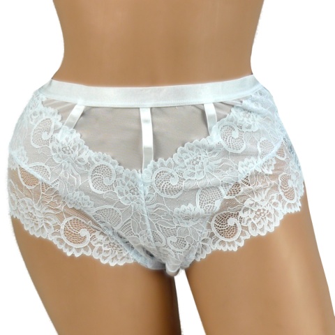 PLUS SIZE MAJTKI DAMSKIE KORONKOWE Ania Lu Lo 281 3XL białe