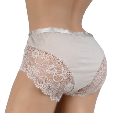 PLUS SIZE MAJTKI DAMSKIE KORONKOWE Ania Lu Lo 281 4XL beżowe