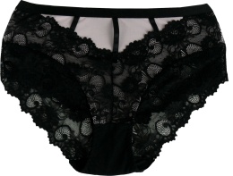 PLUS SIZE MAJTKI DAMSKIE KORONKOWE Ania Lu Lo 281 4XL czarno-liliowe