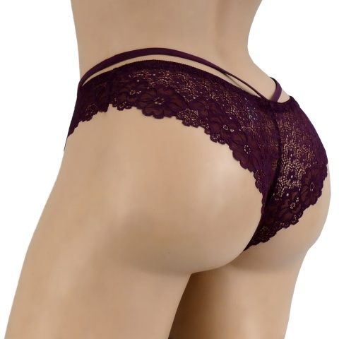 158 FULINA SEKSI STRINGI koronkowe BRAZYLIANY 3XL bordowe