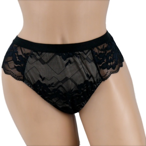 STRING majtki DAMSKIE KORONKOWE 86 12 XL czarne