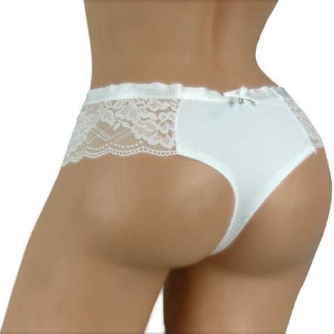 STRING majtki DAMSKIE KORONKOWE 86 12 2XL ecru