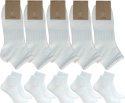 5x GŁADKIE KRÓTKIE DAMSKIE SKARPETY BAMBUSOWE białe 39-42
