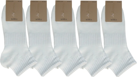 5x GŁADKIE KRÓTKIE DAMSKIE SKARPETY BAMBUSOWE białe 39-42