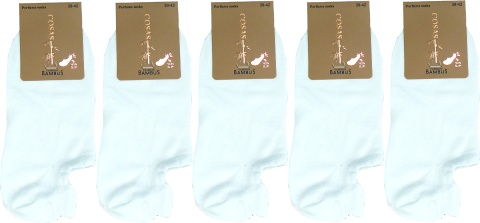 5x SKARPETKI BAMBUSOWE stopki damskie białe COSAS 35-38