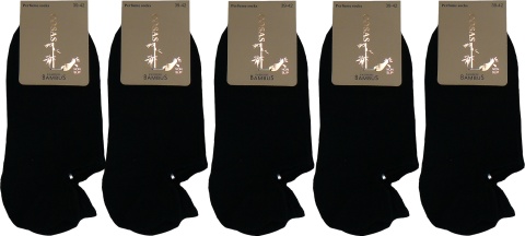 5x SKARPETKI BAMBUSOWE stopki damskie czarne COSAS 35-38