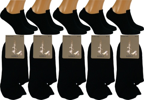 5x SKARPETKI BAMBUSOWE stopki damskie czarne COSAS 39-42