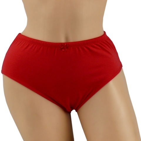 728 DORIMODES GŁADKIE BAWEŁNIANE MAJTKI DAMSKIE figi MAXI 3XL czerwone