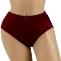 728 DORIMODES GŁADKIE BAWEŁNIANE MAJTKI DAMSKIE figi MAXI 2XL bordowe