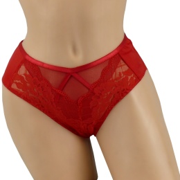 8622 FULINA DAMSKIE MAJTKI FIGI KORONKOWE XL czerwone