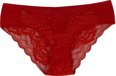 8622 FULINA DAMSKIE MAJTKI FIGI KORONKOWE L czerwone