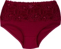 919 DORIMODES WYSOKIE DAMSKIE MAJTKI FIGI KORONKOWE 2XL bordowe