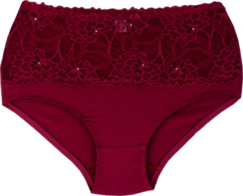 919 DORIMODES WYSOKIE DAMSKIE MAJTKI FIGI KORONKOWE 2XL bordowe