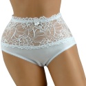 919 DORIMODES WYSOKIE DAMSKIE MAJTKI FIGI KORONKOWE L białe