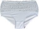 919 DORIMODES WYSOKIE DAMSKIE MAJTKI FIGI KORONKOWE XL białe