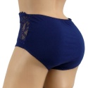 919 DORIMODES WYSOKIE DAMSKIE MAJTKI FIGI KORONKOWE XL granatowe