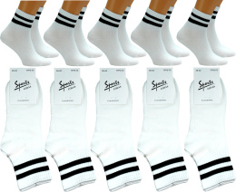 COSAS 5x DAMSKIE SKARPETY SPORTOWE BAWEŁNIANE białe 38-42