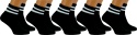 COSAS 5x DAMSKIE SKARPETY SPORTOWE BAWEŁNIANE czarne 38-42