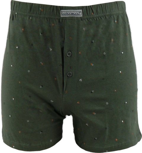 COTTON WORLD 100%BAWEŁNA LUŹNE MĘSKIE BOKSERKI GUZIKI XL zielone