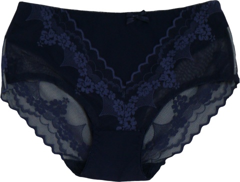 NEW WAVE D528 ŚLICZNE FIGI KORONKOWE MAJTKI DAMSKIE XXL granatowe