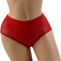 NEW WAVE D528 ŚLICZNE FIGI KORONKOWE MAJTKI DAMSKIE 3XL czerwone
