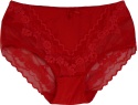 NEW WAVE D528 ŚLICZNE FIGI KORONKOWE MAJTKI DAMSKIE 3XL czerwone