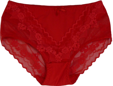 NEW WAVE D528 ŚLICZNE FIGI KORONKOWE MAJTKI DAMSKIE 3XL czerwone