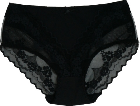 NEW WAVE D528 ŚLICZNE FIGI KORONKOWE MAJTKI DAMSKIE 3XL czarne