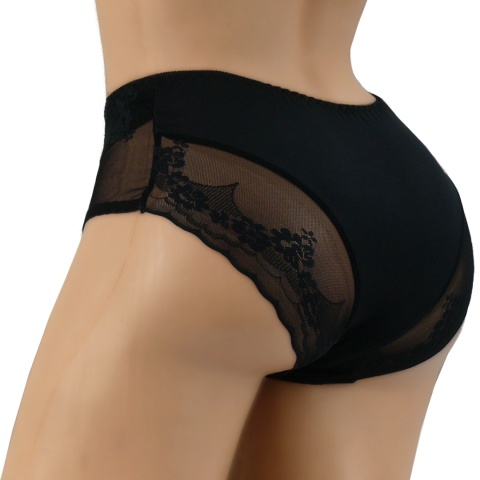 NEW WAVE D528 ŚLICZNE FIGI KORONKOWE MAJTKI DAMSKIE XXL czarne