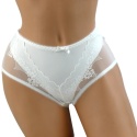 NEW WAVE D528 ŚLICZNE FIGI KORONKOWE MAJTKI DAMSKIE 3XL ecru