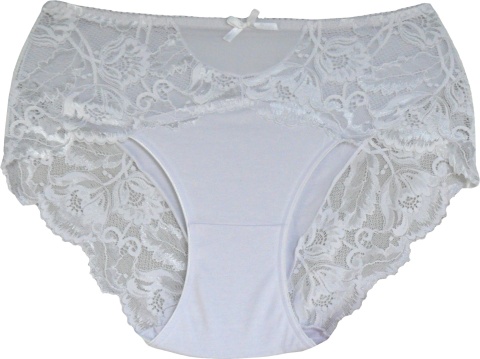 New Wave A2210 KORONKOWE FIGI DAMSKIE MAJTKI BAWEŁNIANE 3XL białe