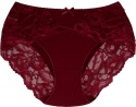 New Wave A2210 KORONKOWE FIGI DAMSKIE MAJTKI BAWEŁNIANE 3XL bordowe