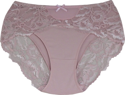 New Wave A2210 KORONKOWE FIGI DAMSKIE MAJTKI BAWEŁNIANE 4XL różowe