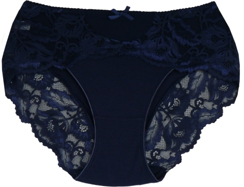 New Wave A2210 KORONKOWE FIGI DAMSKIE MAJTKI BAWEŁNIANE 3XL granatowe