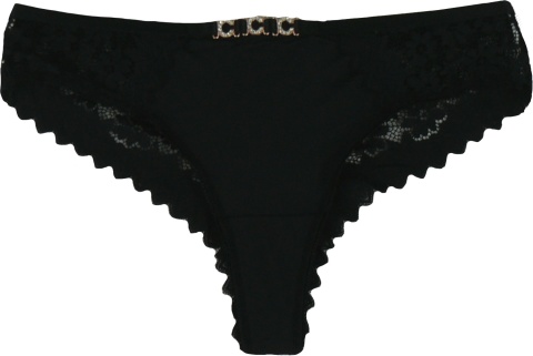 SHENAO 8207 BRAZYLIANY MAJTKI DAMSKIE FIGI KORONKOWE M/L czarne