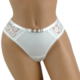 SHENAO 8207 BRAZYLIANY MAJTKI DAMSKIE FIGI KORONKOWE XL/XXL ecru