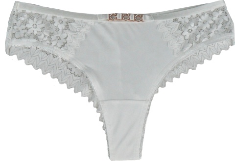 SHENAO 8207 BRAZYLIANY MAJTKI DAMSKIE FIGI KORONKOWE XL/XXL ecru