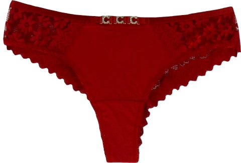 SHENAO 8207 BRAZYLIANY MAJTKI DAMSKIE FIGI KORONKOWE M/L czerwone