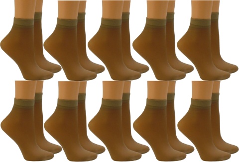 10par SKARPETKI LYCRA RAJSTOPOWE damskie CIENKIE STOPKI czarne