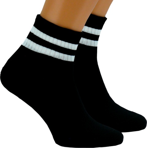 COSAS 5x DAMSKIE SKARPETY SPORTOWE BAWEŁNIANE czarne 35-38