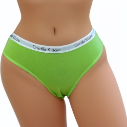 Kolorowe Jednolite Gładkie Damskie Majtki Figi Bawełniane XL/XXL zielone