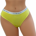 Kolorowe Jednolite Gładkie Damskie Majtki Figi Bawełniane XL/XXL żółte