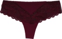 HEAT BRAZYLIANY DAMSKIE KORONKOWE STRINGI bordowe S