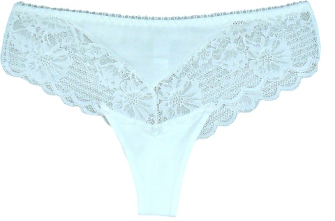 HEAT BRAZYLIANY DAMSKIE KORONKOWE STRINGI ecru S